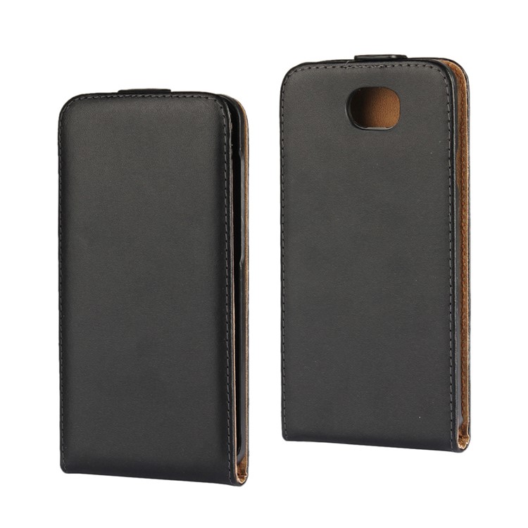 Split Leather Vertical Flip Cell Phone Case for Huawei Y5II/Y5 II/Honor 5 - Black-1