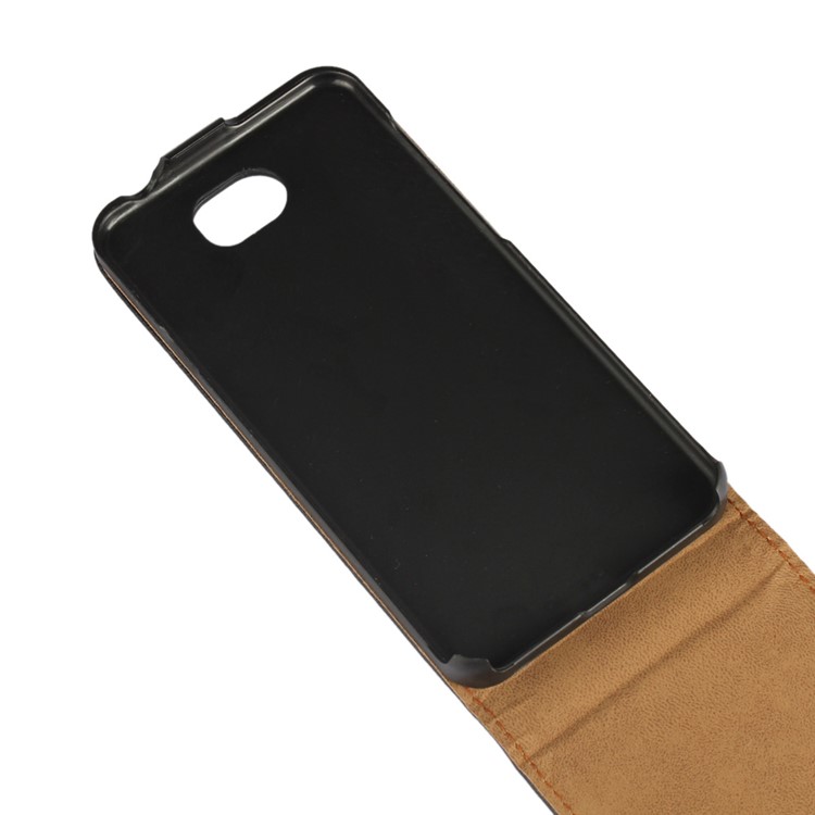 Split Leather Vertical Flip Cell Phone Case for Huawei Y5II/Y5 II/Honor 5 - Black-10