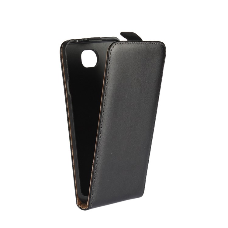 Split Leather Vertical Flip Cell Phone Case for Huawei Y5II/Y5 II/Honor 5 - Black-2