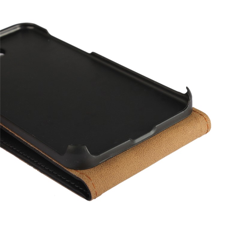 Split Leather Vertical Flip Cell Phone Case for Huawei Y5II/Y5 II/Honor 5 - Black-9