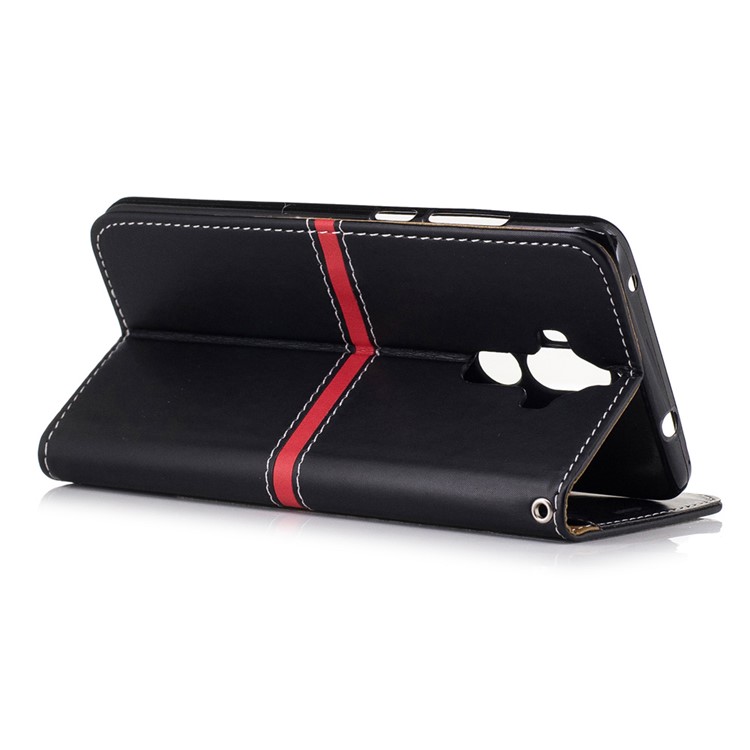 Graceful Stitching Wallet Leather Mobile Phone Case for Huawei Mate 9 - Black-3