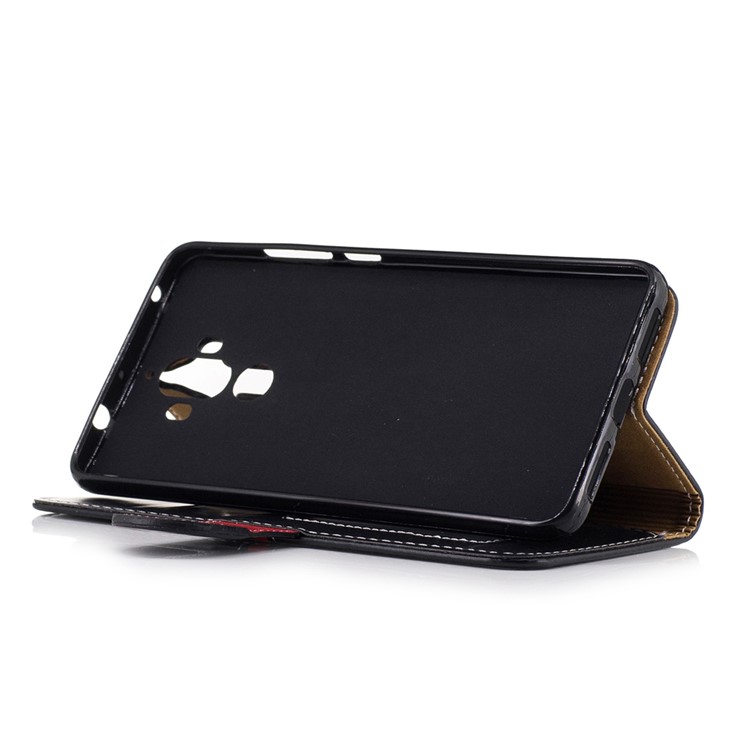 Graceful Stitching Wallet Leather Mobile Phone Case for Huawei Mate 9 - Black-4
