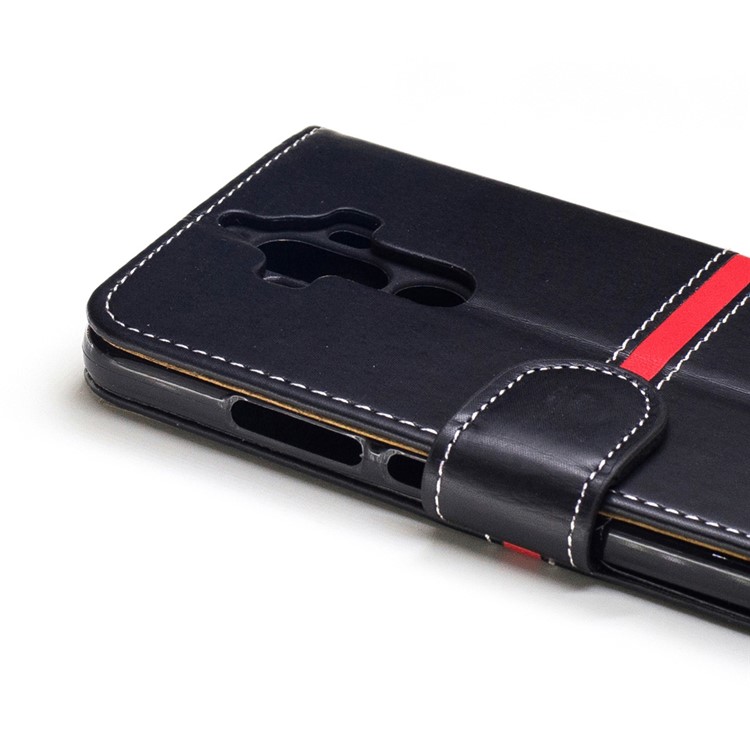Graceful Stitching Wallet Leather Mobile Phone Case for Huawei Mate 9 - Black-6