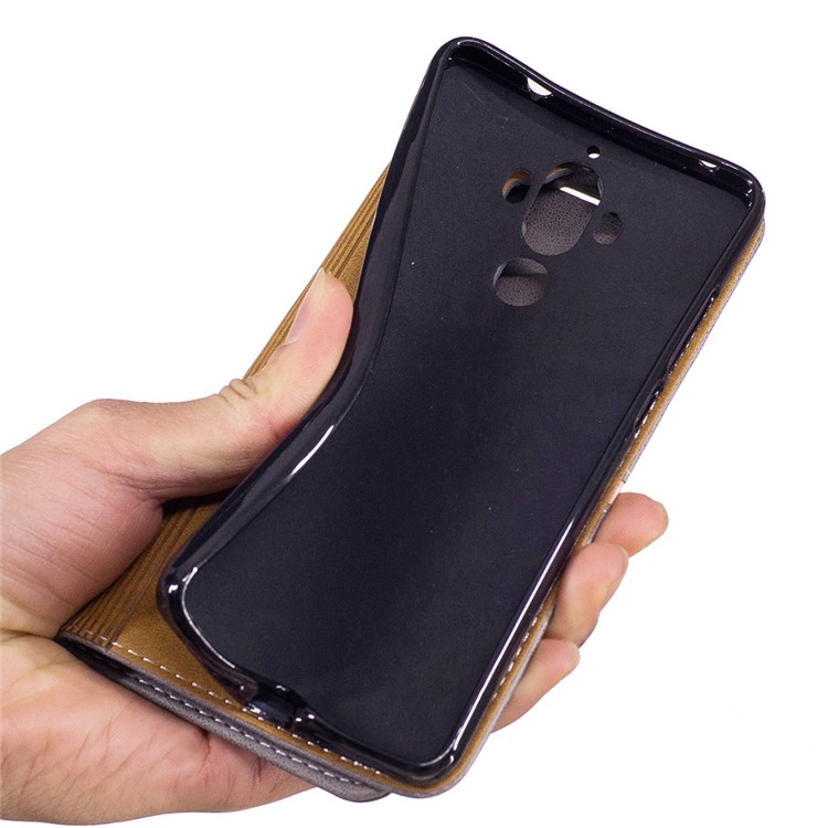 Graceful Stitching Wallet Leather Mobile Phone Case for Huawei Mate 9 - Black-7