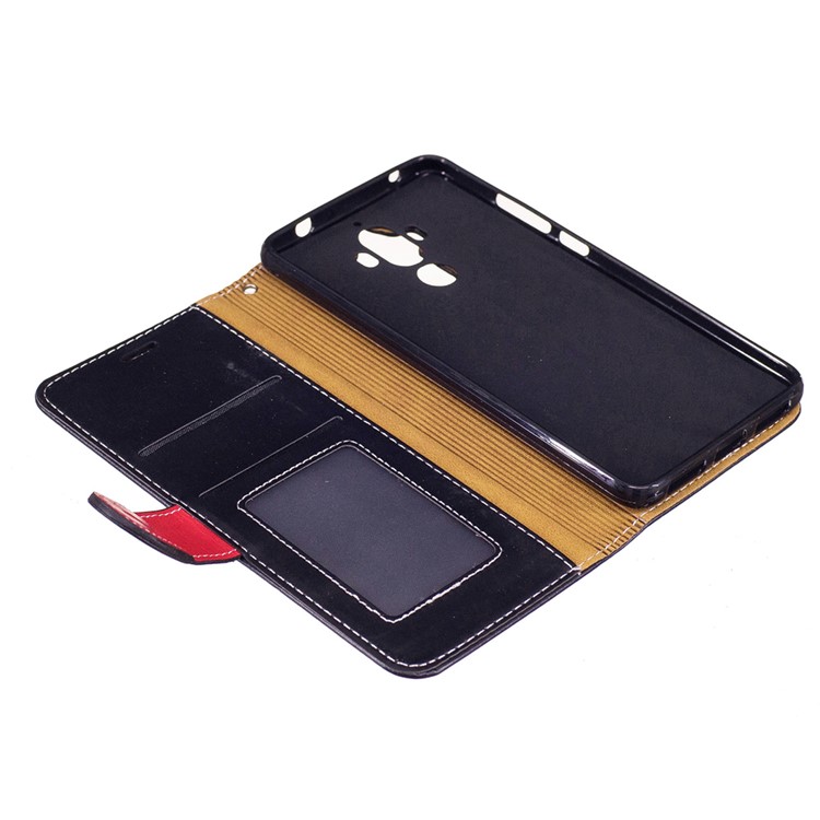Graceful Stitching Wallet Leather Mobile Phone Case for Huawei Mate 9 - Black-8