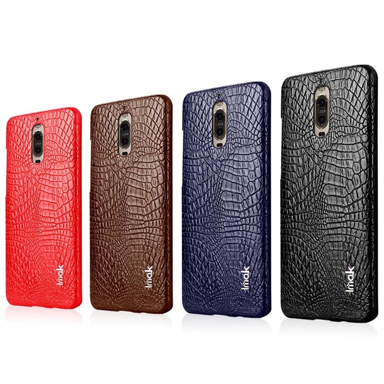 IMAK Ruiyi Series Crocodile Leather Coated Hard Case for Huawei Mate 9 Pro / Porsche Design - Black-7