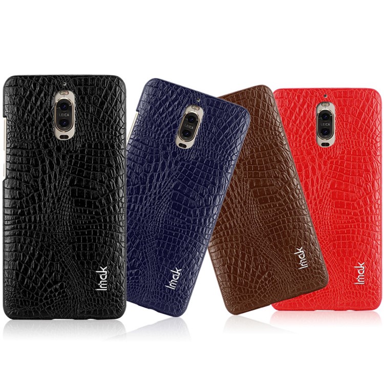 IMAK Ruiyi Series Crocodile Leather Coated Hard Case for Huawei Mate 9 Pro / Porsche Design - Black-8