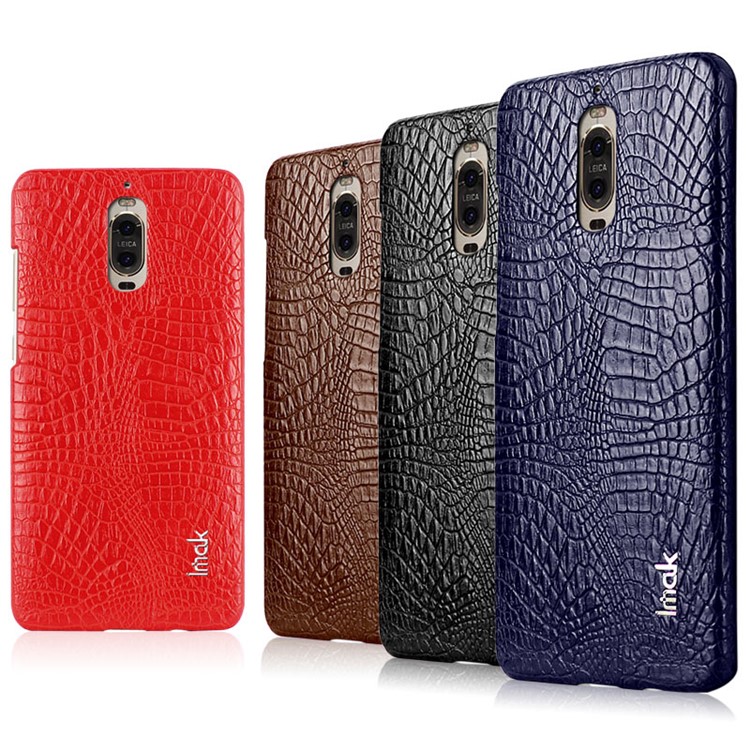 IMAK Ruiyi Series Crocodile Leather Coated Hard Case for Huawei Mate 9 Pro / Porsche Design - Black-9