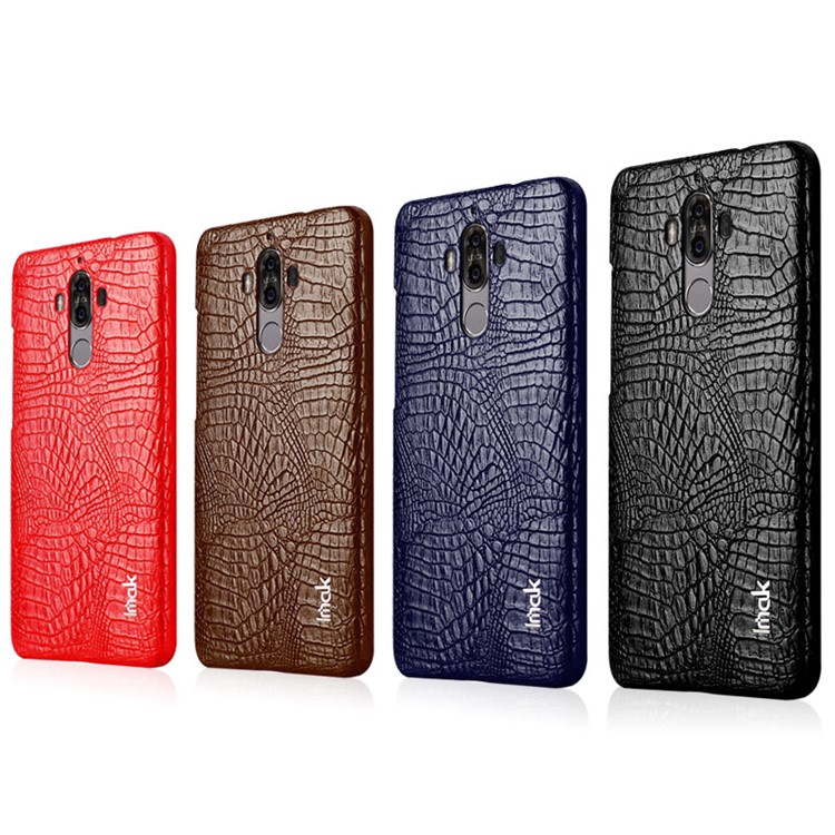 IMAK Ruiyi Series for Huawei Mate 9 Crocodile Leather Coated PC Phone Case - Black-7