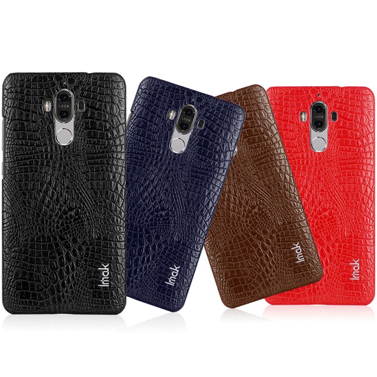 IMAK Ruiyi Series for Huawei Mate 9 Crocodile Leather Coated PC Phone Case - Black-8