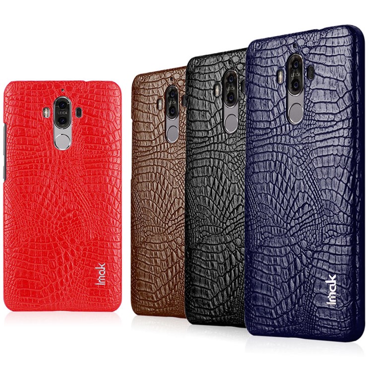 IMAK Ruiyi Series for Huawei Mate 9 Crocodile Leather Coated PC Phone Case - Black-9