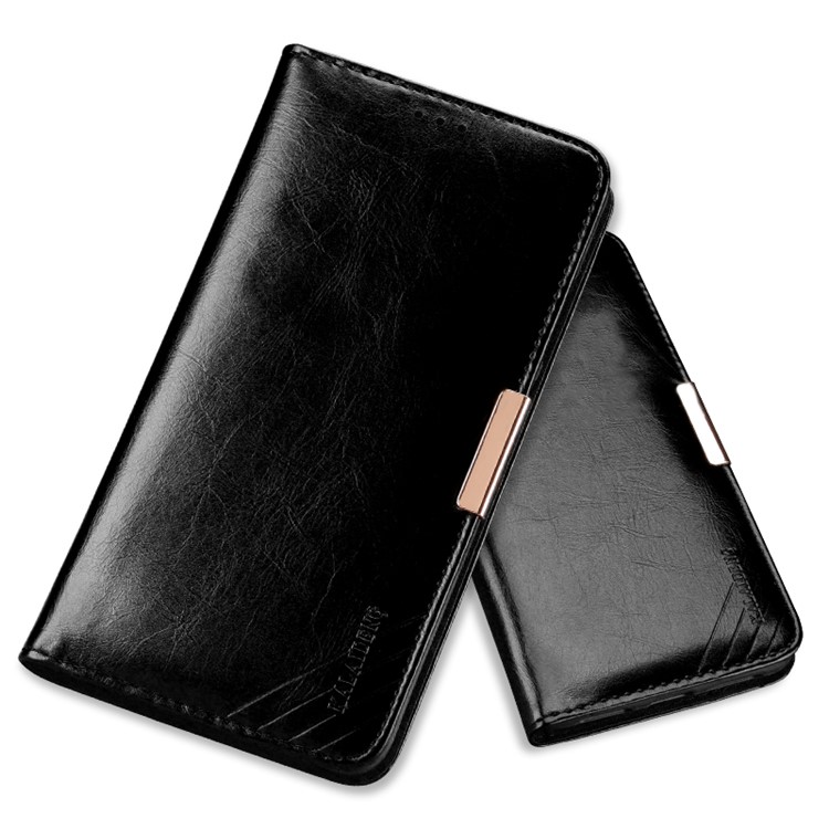 KALAIDENG Royal II for Huawei Mate 9 Genuine Leather Case Wallet Stand - Black-1