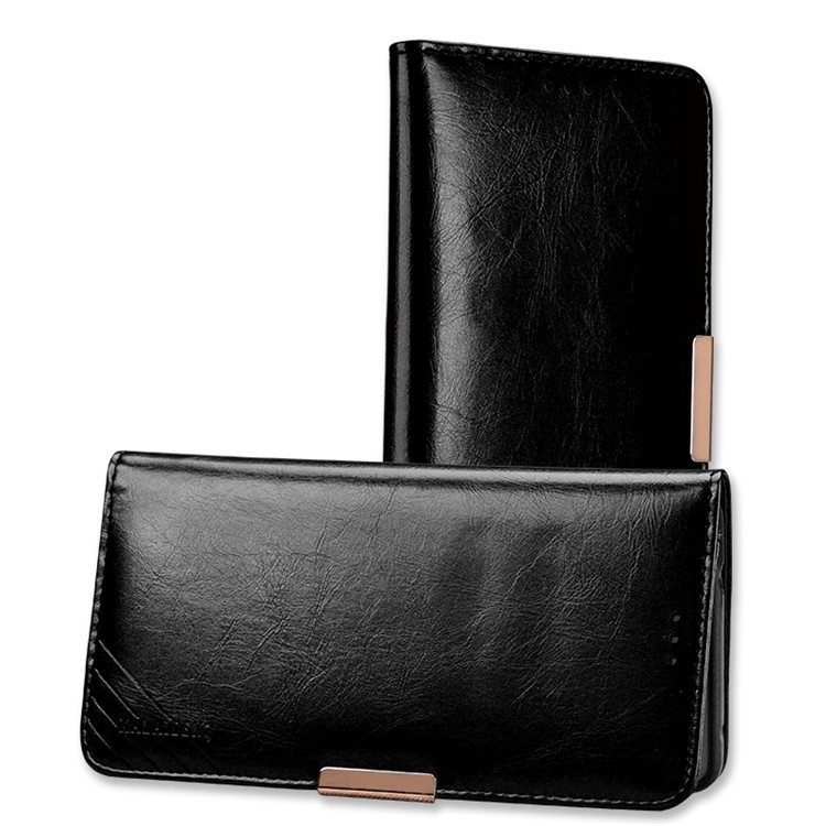 KALAIDENG Royal II for Huawei Mate 9 Genuine Leather Case Wallet Stand - Black-2