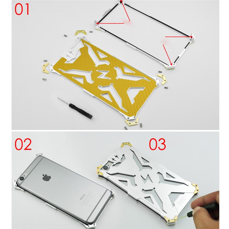 Cool Aviation Aluminum Phone Case Armor Cover for Huawei Ascend Mate8 - Black-9