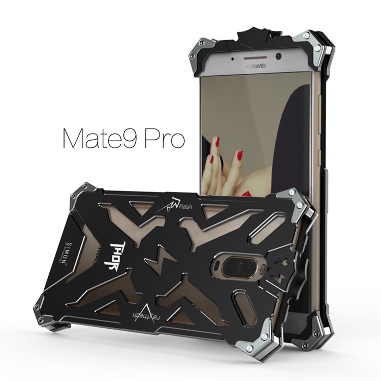 Cool Metal Aviation Aluminum Armor Phone Case for Huawei Mate 9 Pro / Porsche Design - Black-1