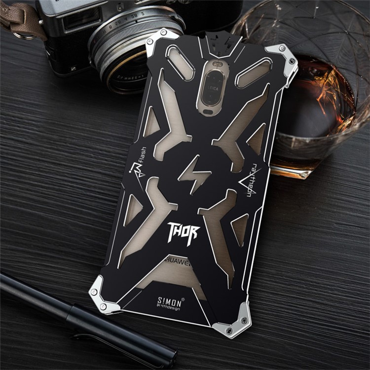 Cool Metal Aviation Aluminum Armor Phone Case for Huawei Mate 9 Pro / Porsche Design - Black-2