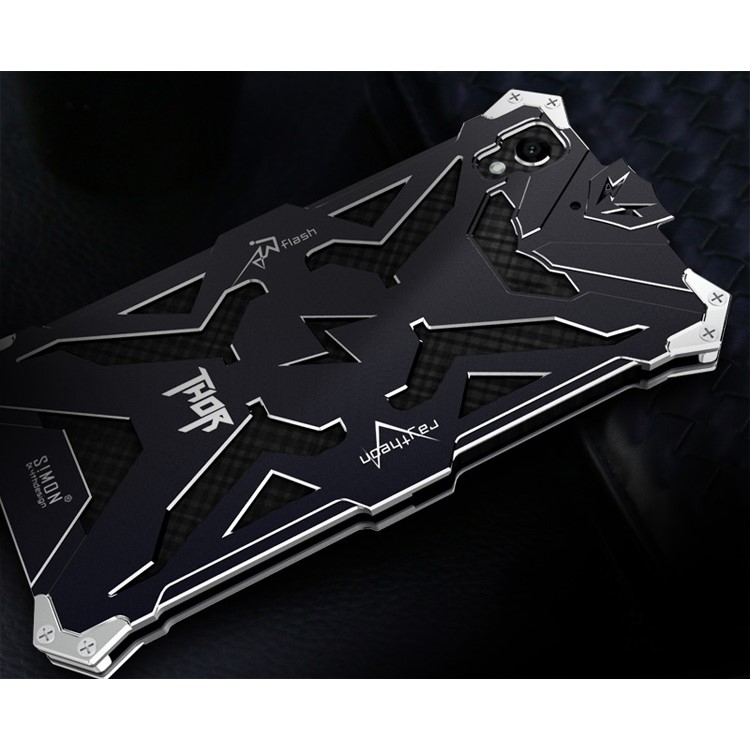 Cool Punk Rock Aviation Aluminum Armor Phone Cover for Huawei Y6 II/Y6II/Honor 5A - Black-2