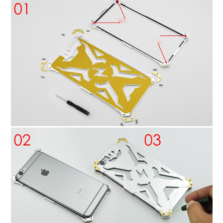 Heavy Duty Aviation Aluminum Armor Phone Case for Huawei Honor 4A / Y6 - Black-6