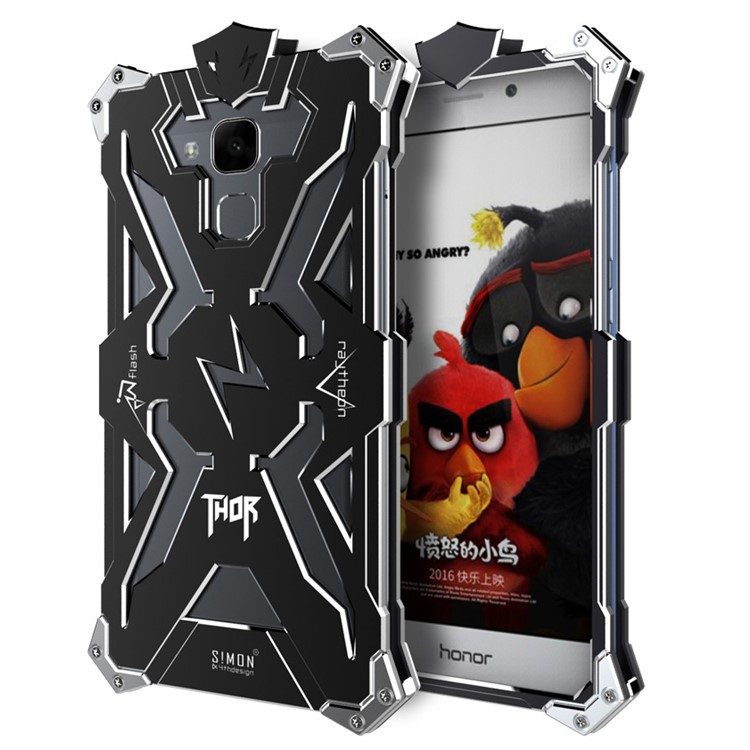 Cool Punk Rock Aviation Aluminum Armor Phone Cover for Huawei Honor 5c/GT3/Honor 7 Lite - Black-1
