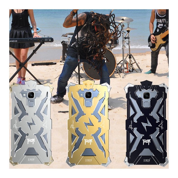 Cool Punk Rock Aviation Aluminum Armor Phone Cover for Huawei Honor 5c/GT3/Honor 7 Lite - Black-4