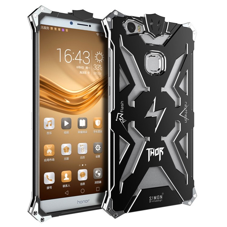 For Huawei Honor Note 8 Cool Metal Aviation Aluminum Armor Cell Phone Case - Black-1