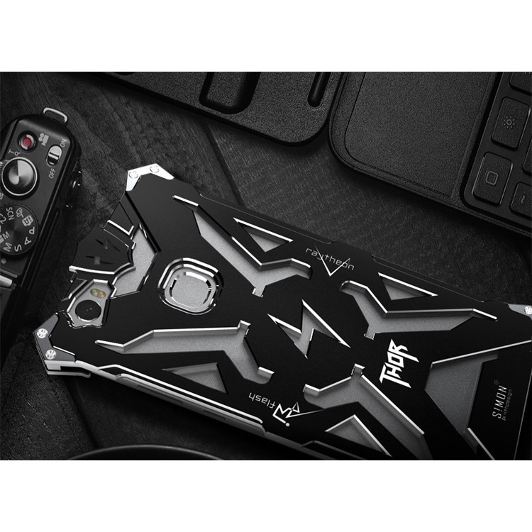 For Huawei Honor Note 8 Cool Metal Aviation Aluminum Armor Cell Phone Case - Black-2