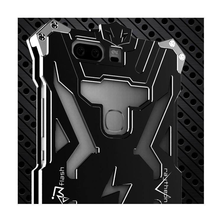 For Huawei Honor V8 Cool Metal Aviation Aluminum Armor Mobile Phone Shell - Black-4