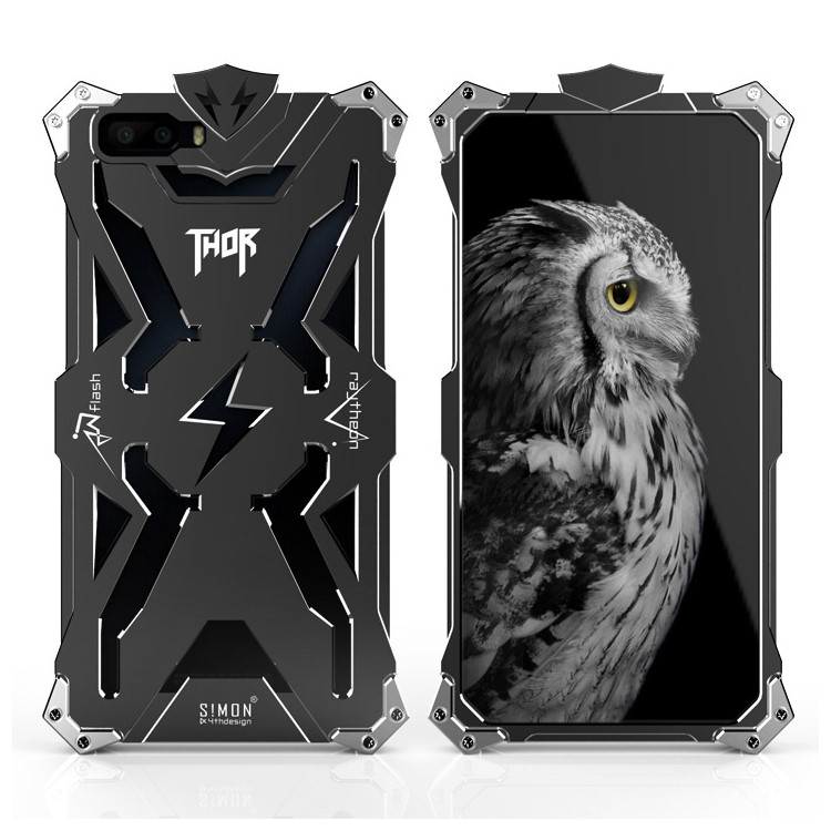 Tough Metal Aviation Aluminum Armor Phone Case for Huawei Honor 6 Plus / 6X - Black-1