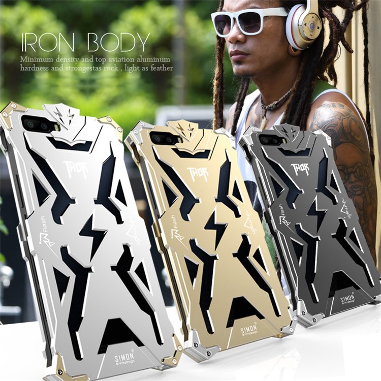 Tough Metal Aviation Aluminum Armor Phone Case for Huawei Honor 6 Plus / 6X - Black-5