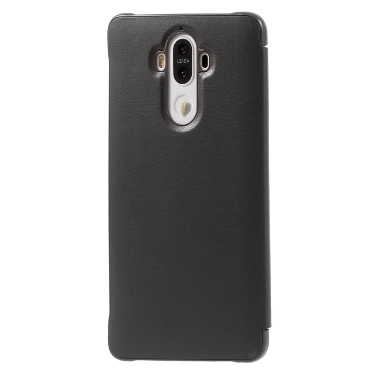 Full View Window Smart Leather Phone Case for Huawei Mate 9 - Black-2