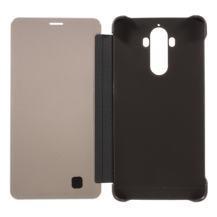 Full View Window Smart Leather Phone Case for Huawei Mate 9 - Black-8