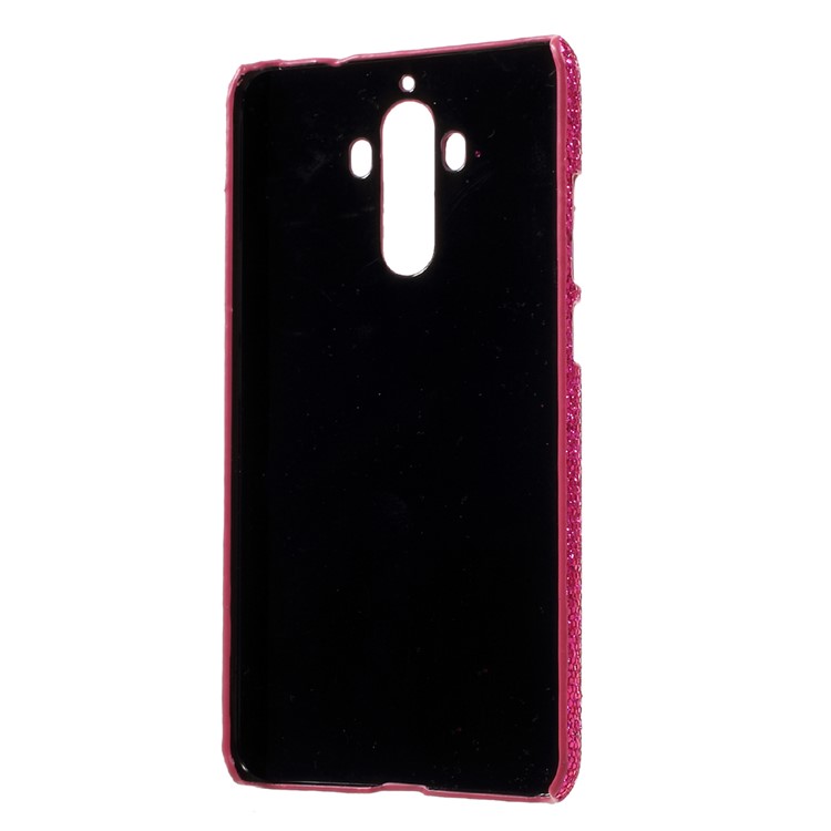 Glittery Sequins Leather Coated Hard Mobile Case for Huawei Mate 9 - Rose-6