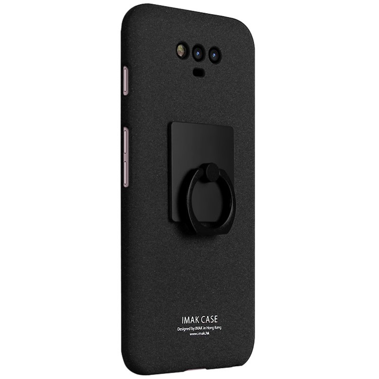 IMAK Kickstand Ring Holder Matte Hard PC Phone Case for Huawei Honor Magic - Black-2