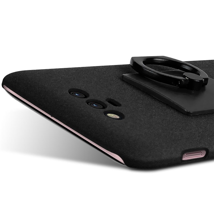 IMAK Kickstand Ring Holder Matte Hard PC Phone Case for Huawei Honor Magic - Black-5