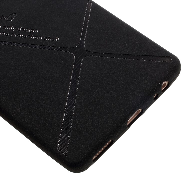 BOSILANG Lines Pattern Matte TPU Back Phone Case for Huawei P9 Plus - Black-4