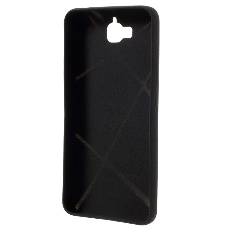 BOSILANG Lines Pattern Matte TPU Back Phone Case for Huawei Y6 Pro / Enjoy 5 - Black-3