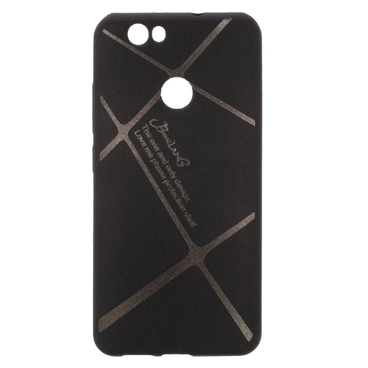 BOSILANG Lines Pattern for Huawei nova Matte TPU Mobile Cover - Black-1