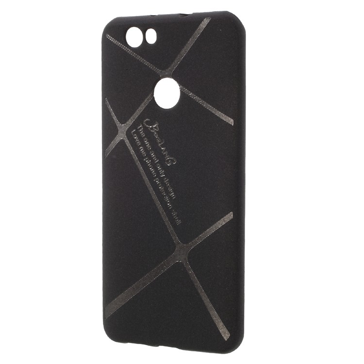 BOSILANG Lines Pattern for Huawei nova Matte TPU Mobile Cover - Black-2