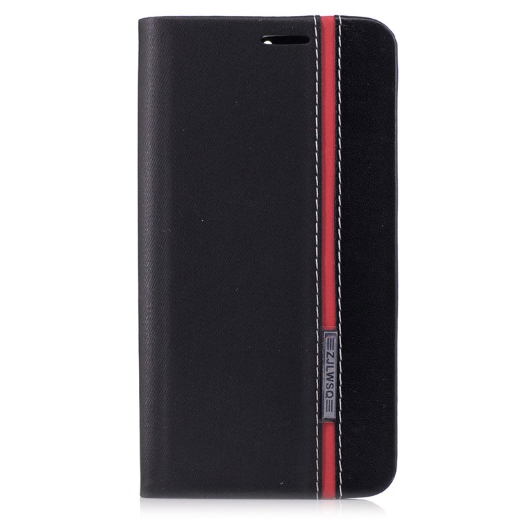 Bi-color Leather Card Holder Mobile Casing for Huawei Mate 9 - Black-1