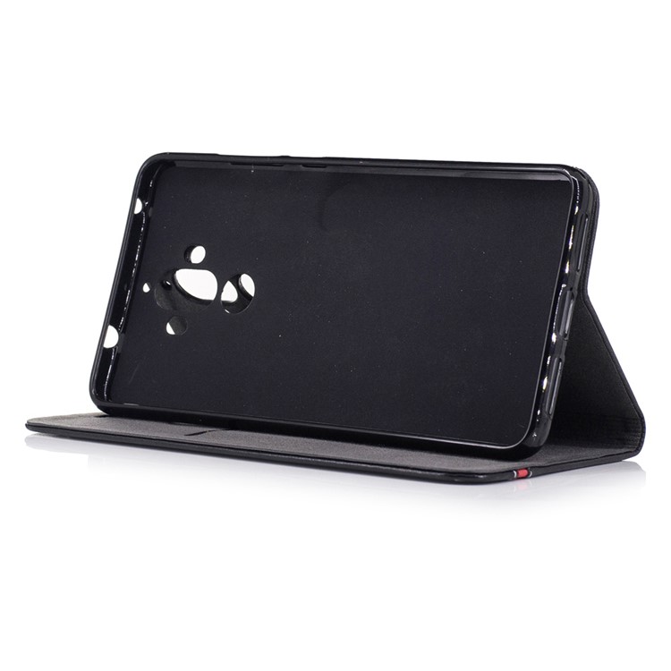 Bi-color Leather Card Holder Mobile Casing for Huawei Mate 9 - Black-4