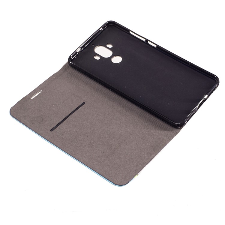 Bi-color Leather Card Holder Mobile Casing for Huawei Mate 9 - Black-7