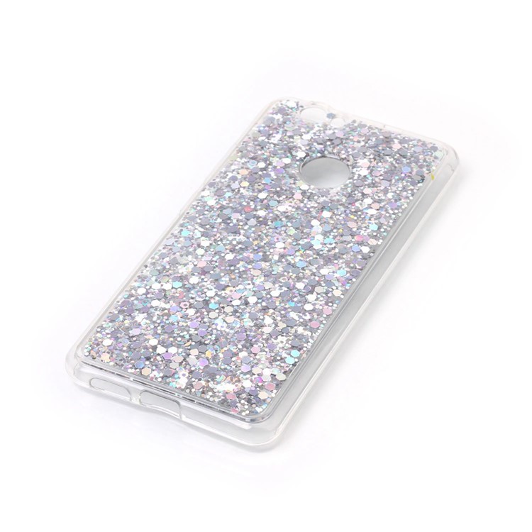 For Huawei nova Color Changing Glittering Sequins Acrylic TPU Phone Case - Silver-2