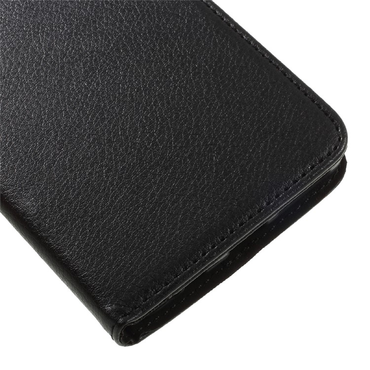 Litchi Texture Leather Wallet Stand Phone Case for Huawei Mate 9 Pro / Porsche Design - Black-7