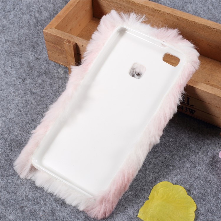 Colorized Rabbit Fur Diamante TPU caso do telefone celular para Huawei P9 Lite / G9 Leve - recortar-2