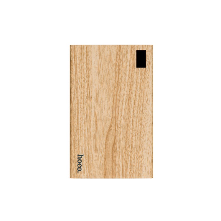 HOCO B17B 20000mAh 2.1A Wood Grain Dual-USB Power Bank Charger for iPhone iPad Samsung - Walnut-4