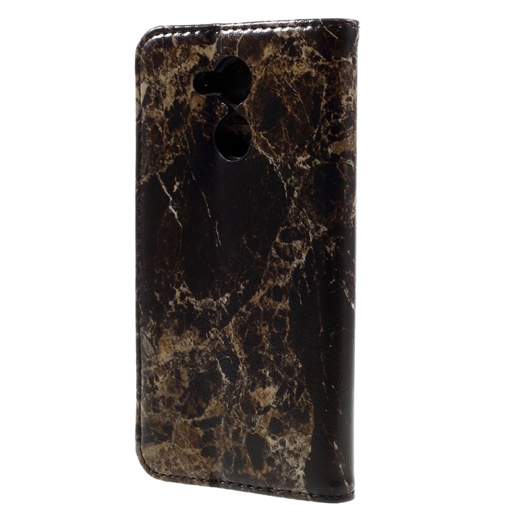 Marble Grain Wallet Leather Stand Case for Huawei Enjoy 6s - Black-2