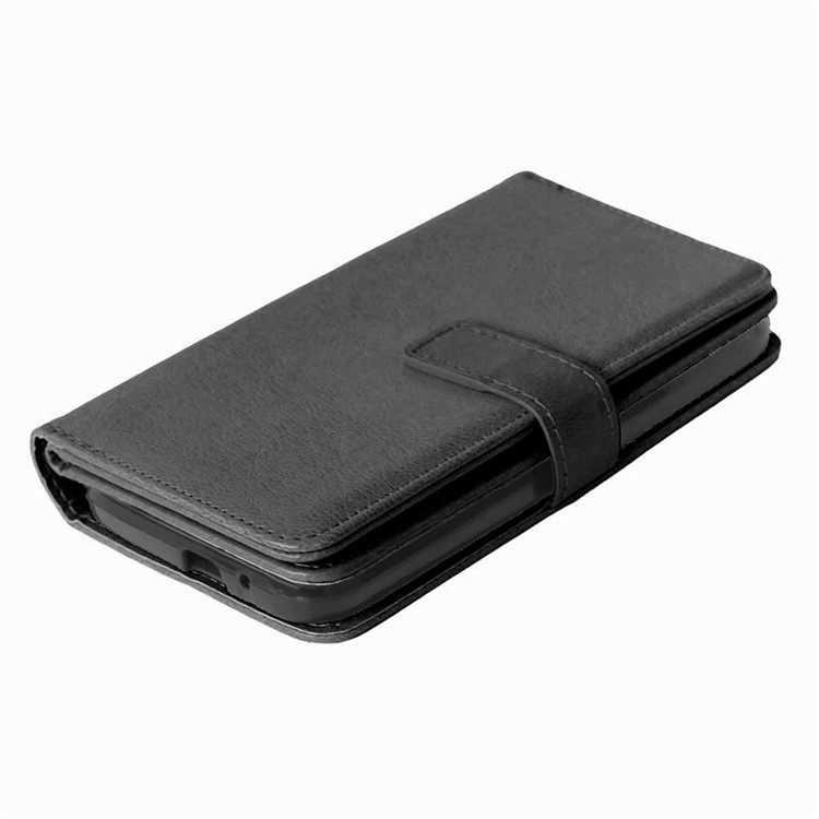 Multi 9 Card Slots Crazy Horse Leather Wallet Stand Case for Huawei Ascend G7 - Black-8