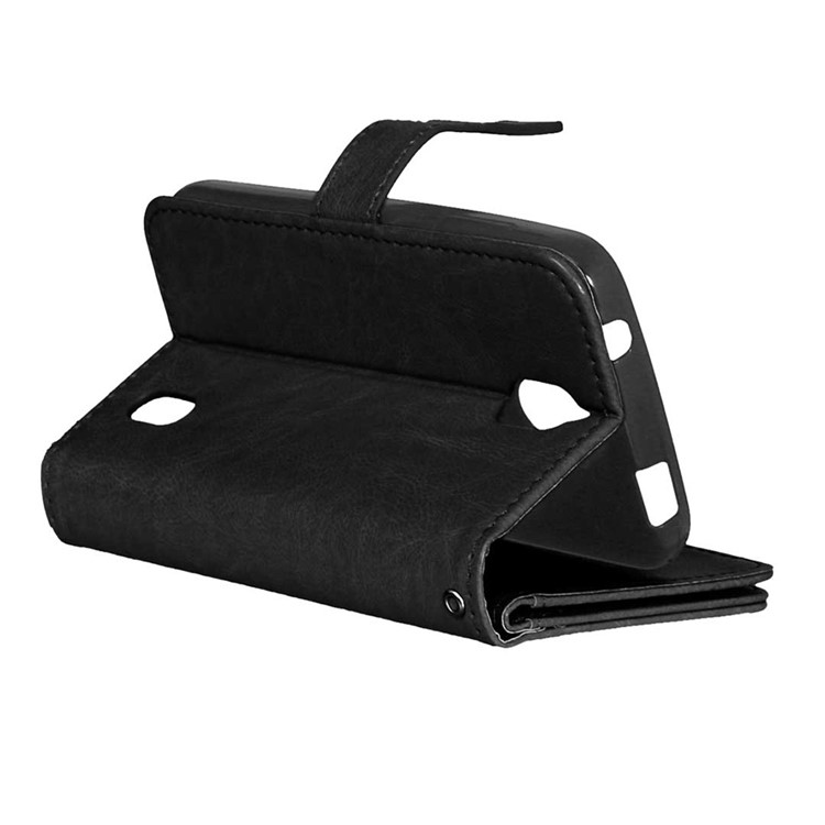 For Huawei Y625 Multiple 9 Card Slots Crazy Horse Leather Wallet Case - Black-5