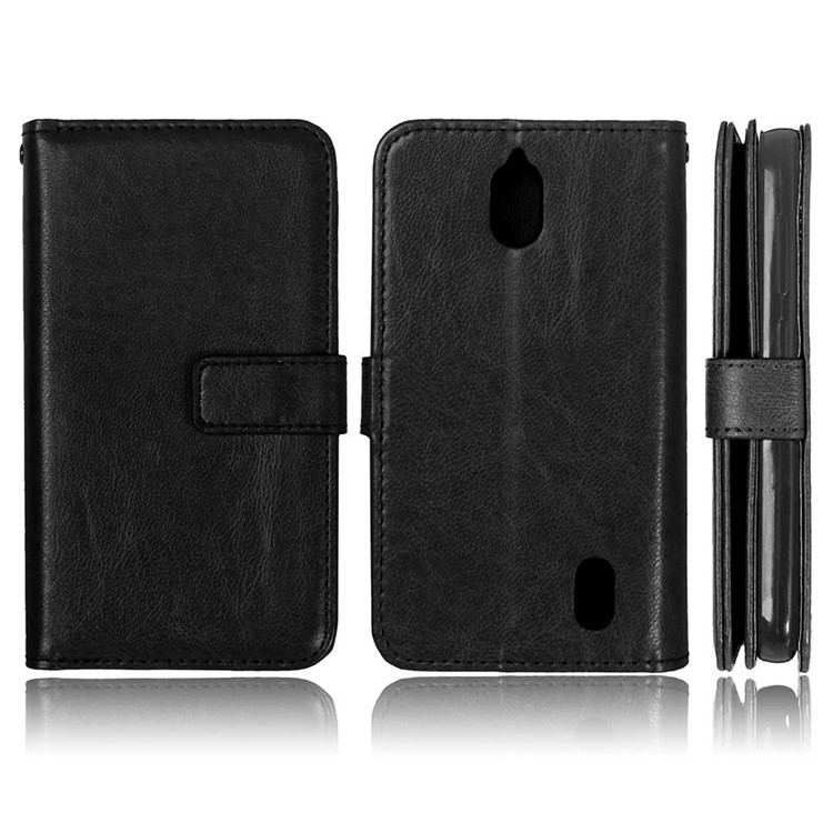 For Huawei Y625 Multiple 9 Card Slots Crazy Horse Leather Wallet Case - Black-7