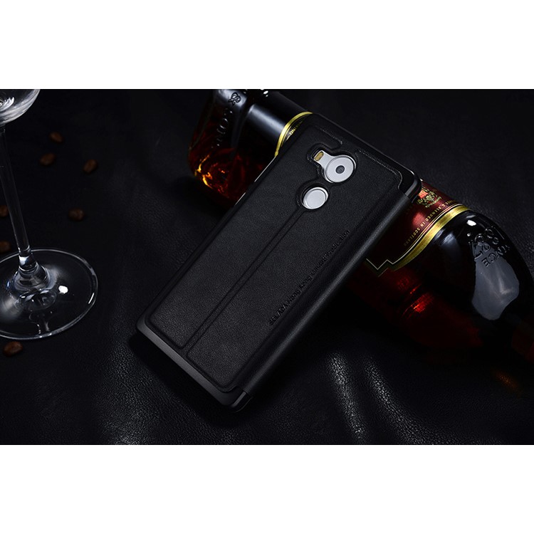 SULADA for Huawei Mate 8 Awakening View Window Leather Smart Case Stand - Black-2